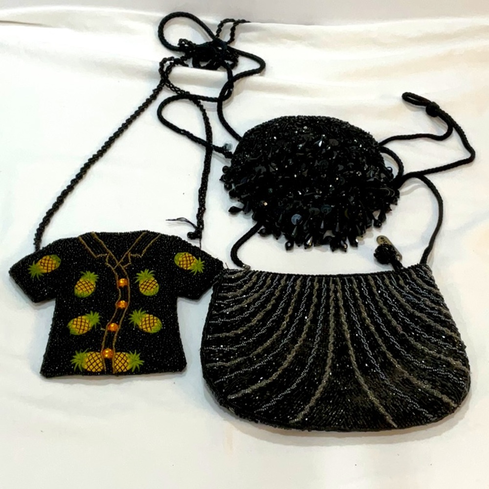 TLC needed!  3 beaded sequin bags